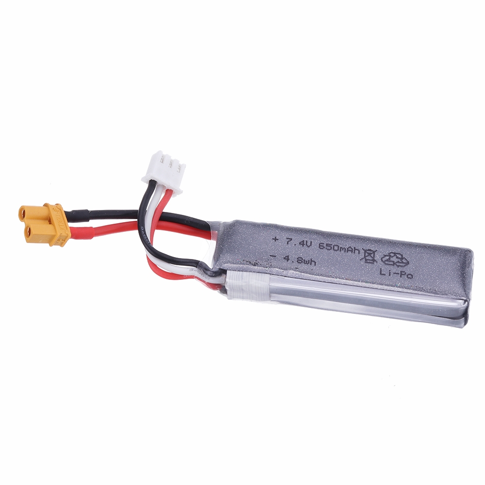 7.4V 650mAh 35C 2S Lipo Battery XT30U Plug For XK K130 Helicopter