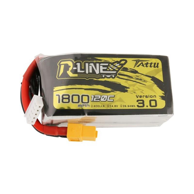 TATTU R-LINE Version 3.0 14.8V 1800mAh 120C 4S Lipo Battery XT60 Plug for FPV RC Drone