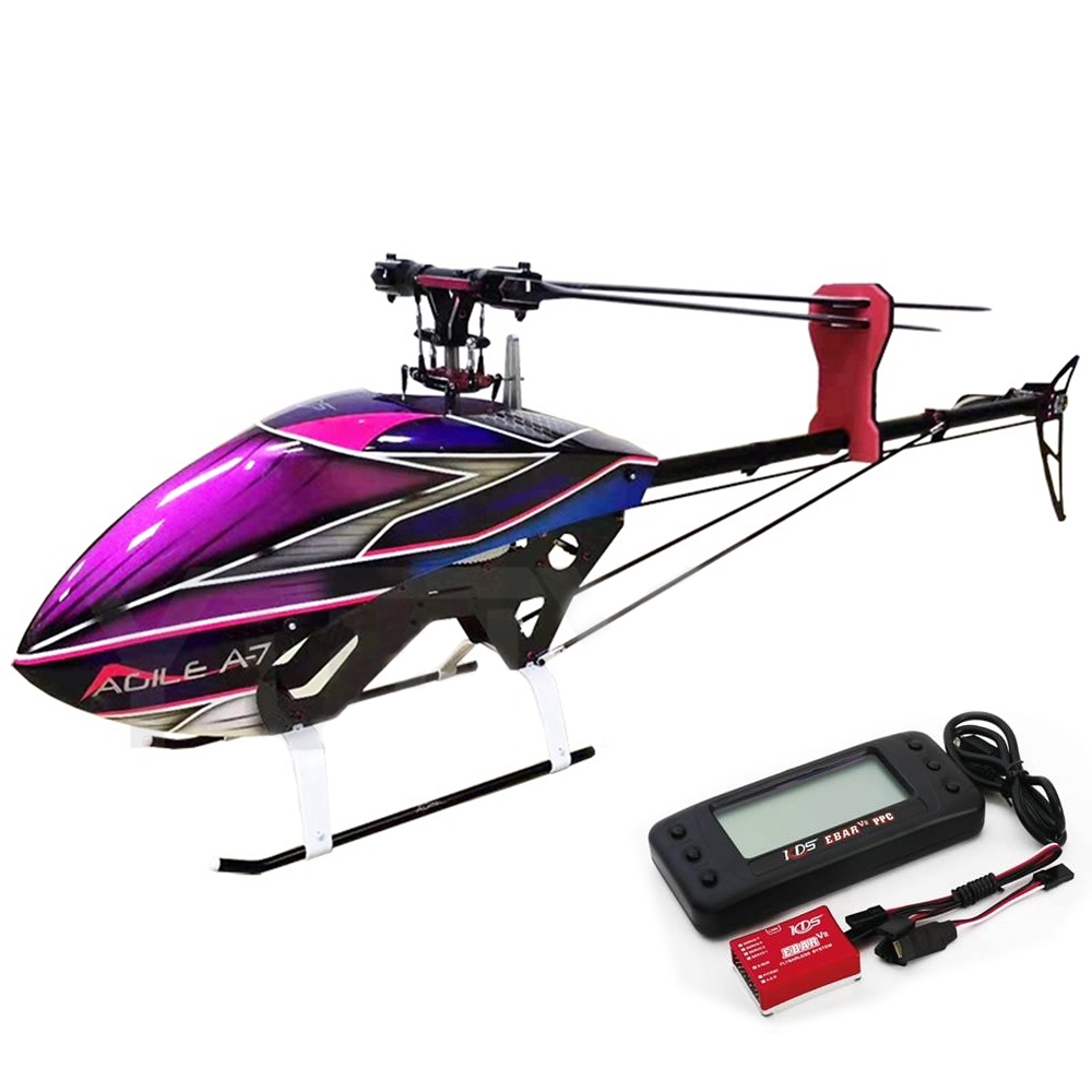 KDS AGILE A7 6CH 3D Flybarless 700 Class RC Helicopter Kit With EBAR V2 Gyro