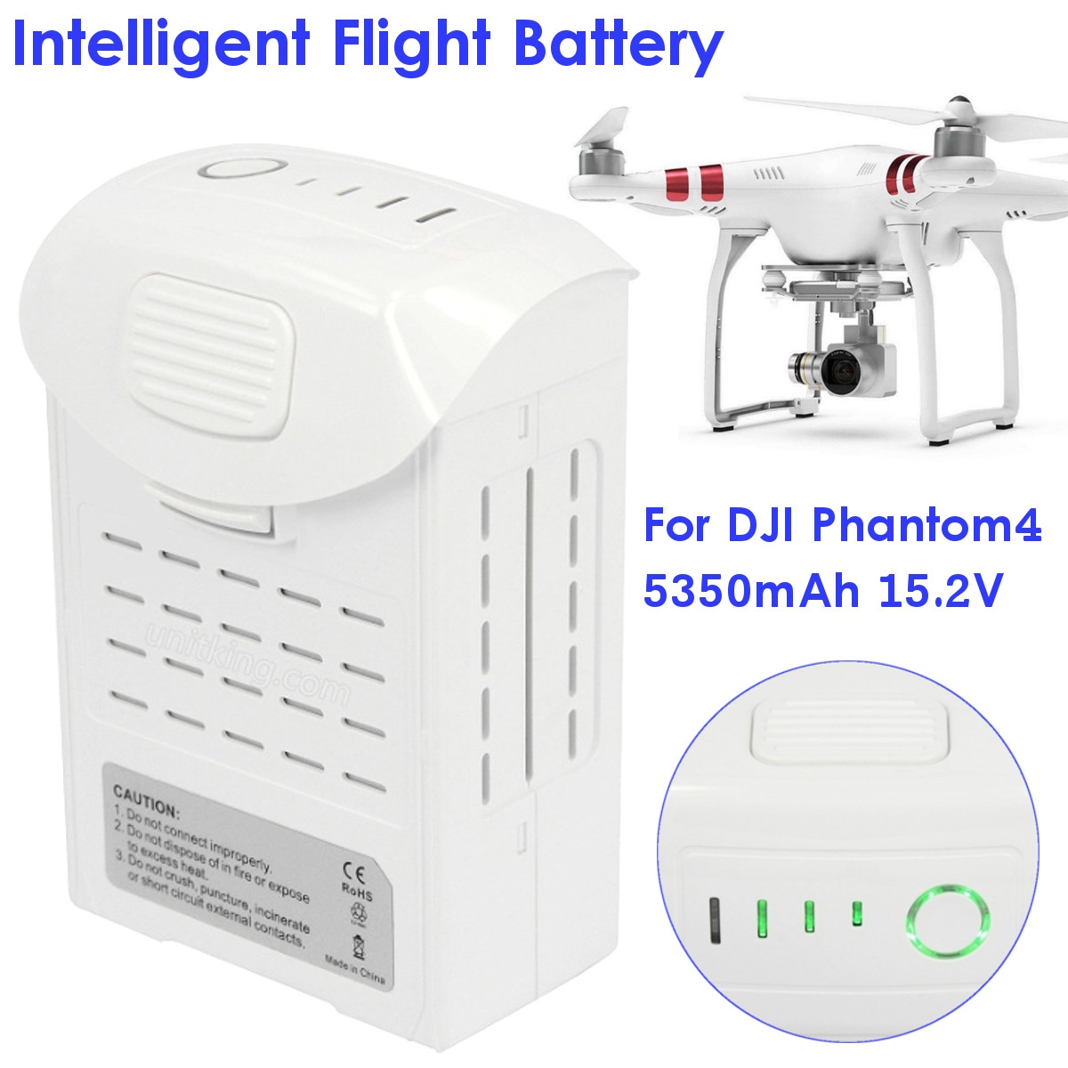 15.2V 5350mAh Lipo Intelligent Flight Battery for DJI Phantom 4 Pro Plus Drones