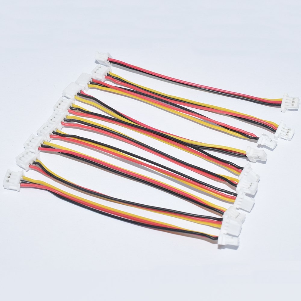 10PCS 3Pin JST-SH1.0mm To JST-SH1.5mm Plug Cable Connection Wire For FPV Racing Drone Camera Flight Controller