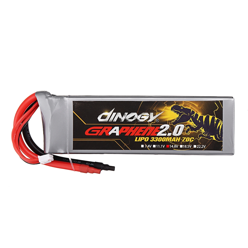 DINOGY GRAPHENE 2.0 14.8V 3300mAh 70C 4S Lipo Battery for FPV RC Quadcopter