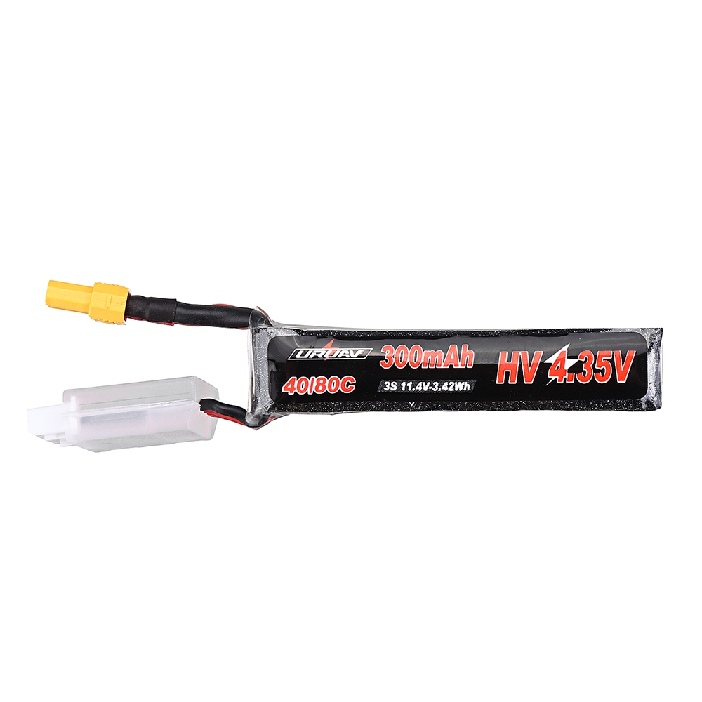 URUAV 11.4V 300mAh 40C/80C 3S HV 4.35V Lipo Battery XT30 Plug for URUAV UR85/UR85HD BUSHIDO RC Drone