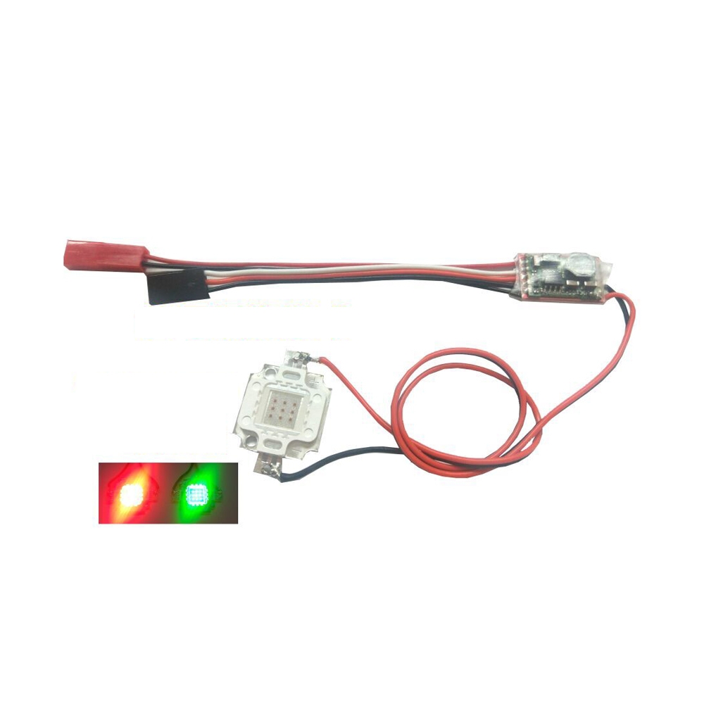 2-6S 10W Flash LED Night Light Strip Lamp Red Green DIY Spare Part For RC Airplane