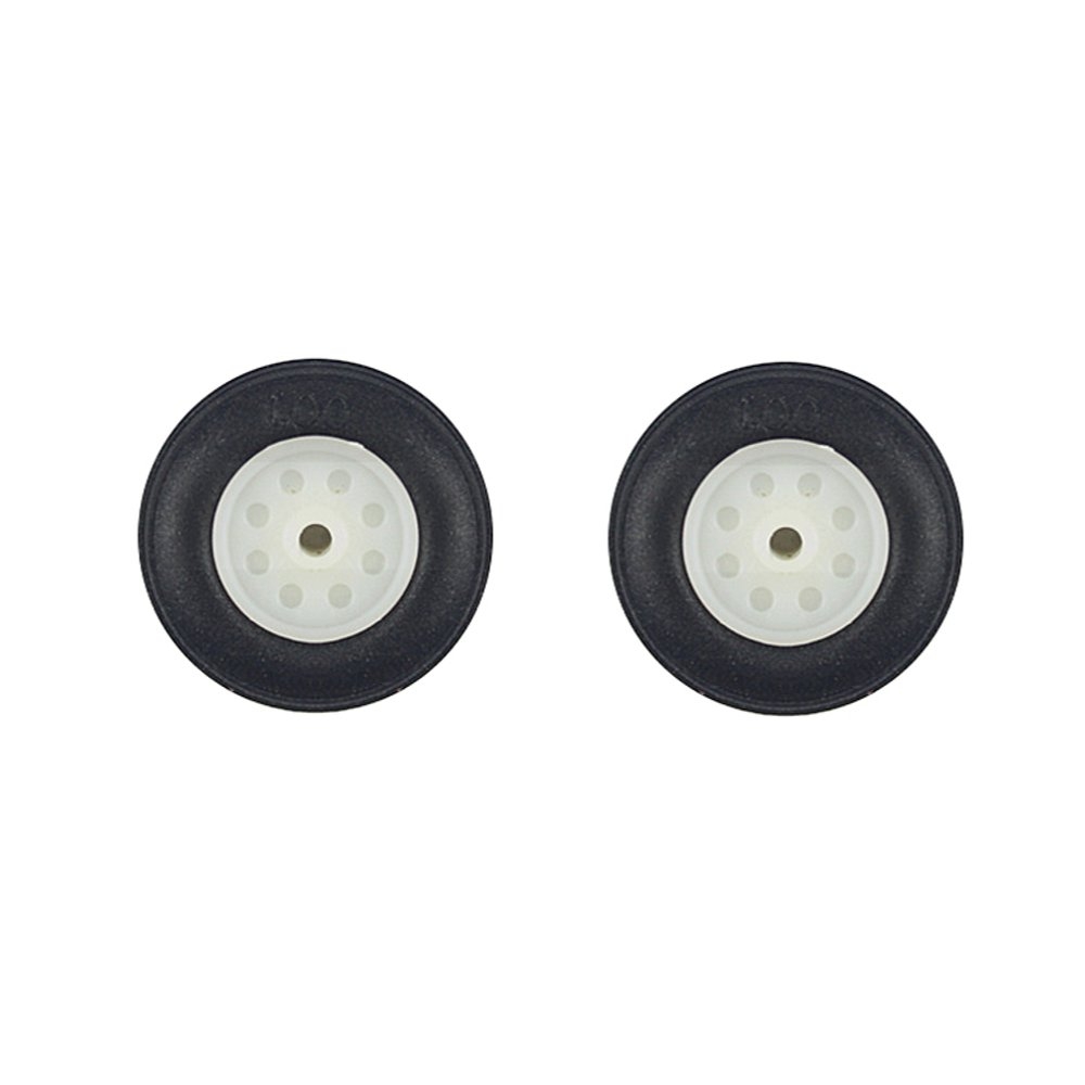 2 Pieces 25mm Diameter PU Simulation Wheel Wheels For RC Airplane