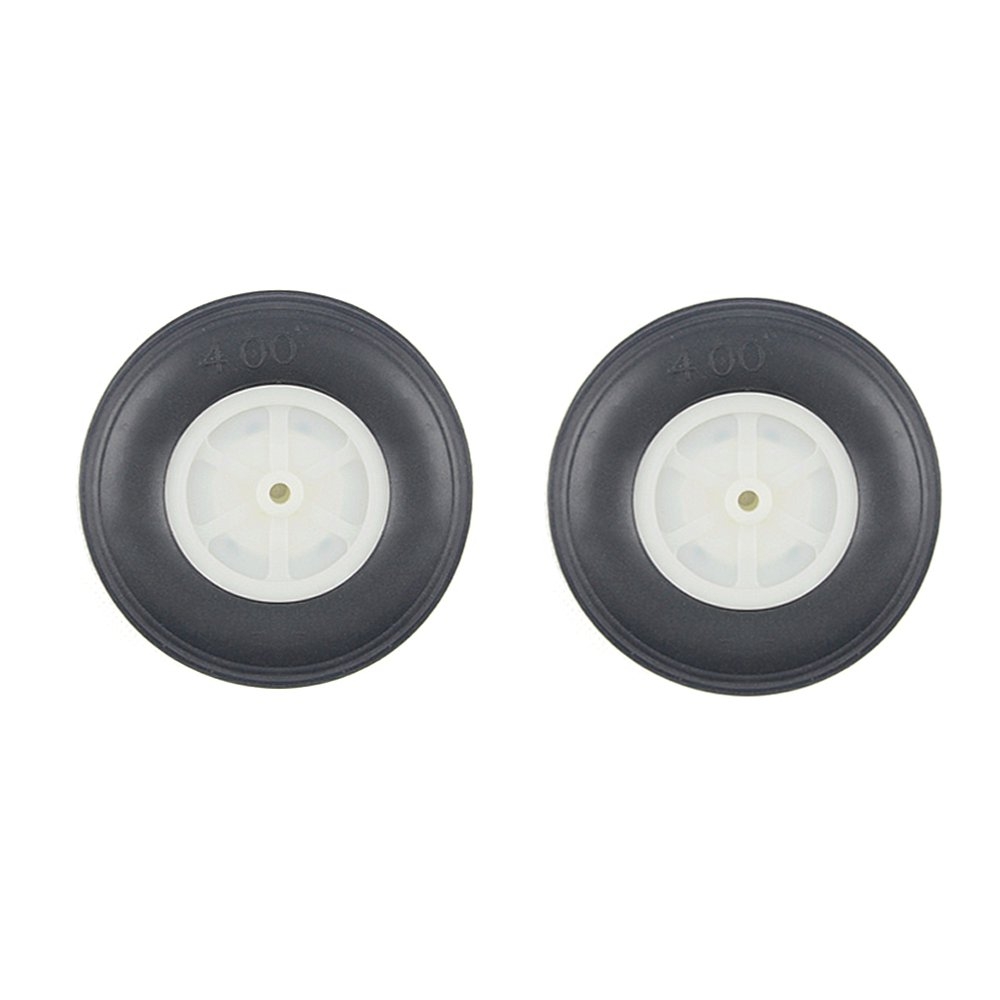 2 Pieces 101mm Diameter PU Simulation Wheel Wheels For RC Airplane