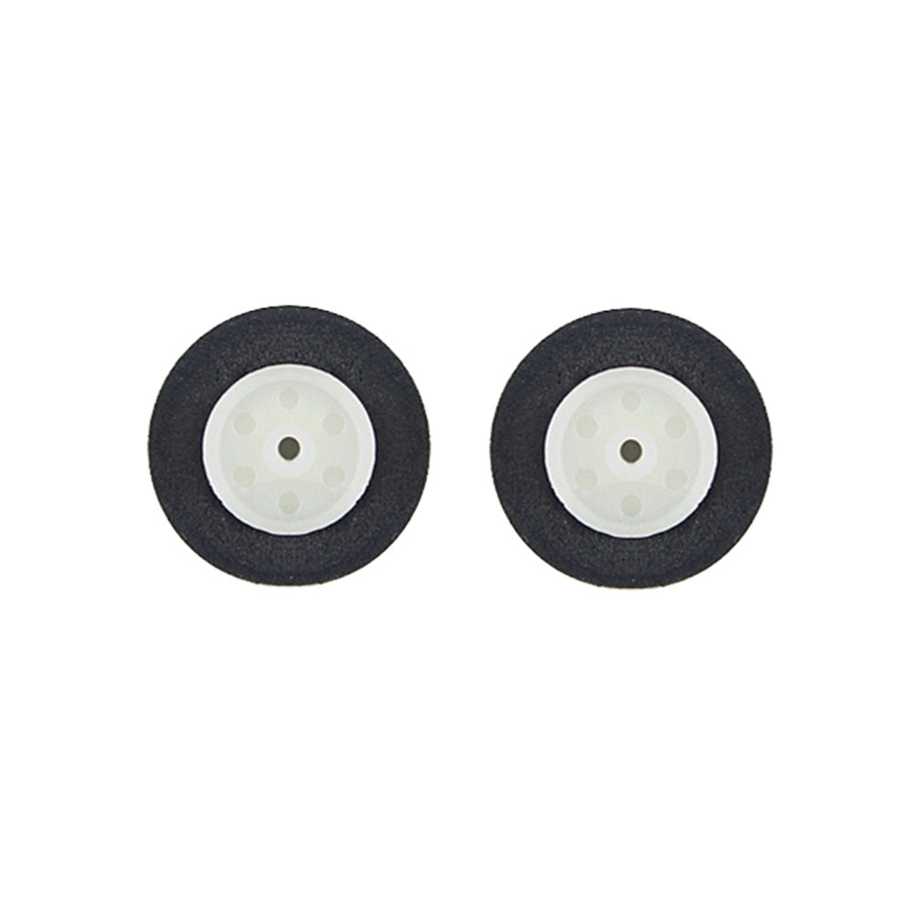 2 Pieces 19mm Diameter PU Simulation Wheel Wheels For RC Airplane