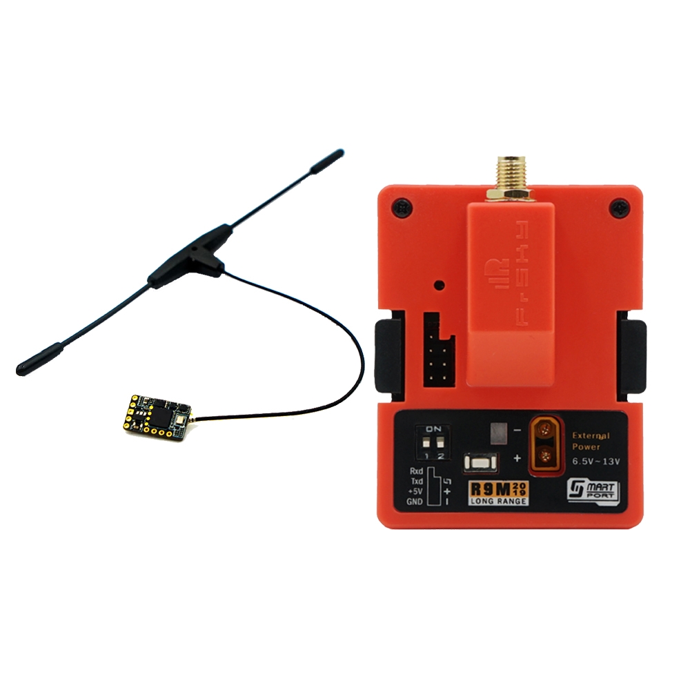 FrSky R9M 2019 900MHz Long Range Transmitter Module & R9MM Receiver w/ T Antenna Combo