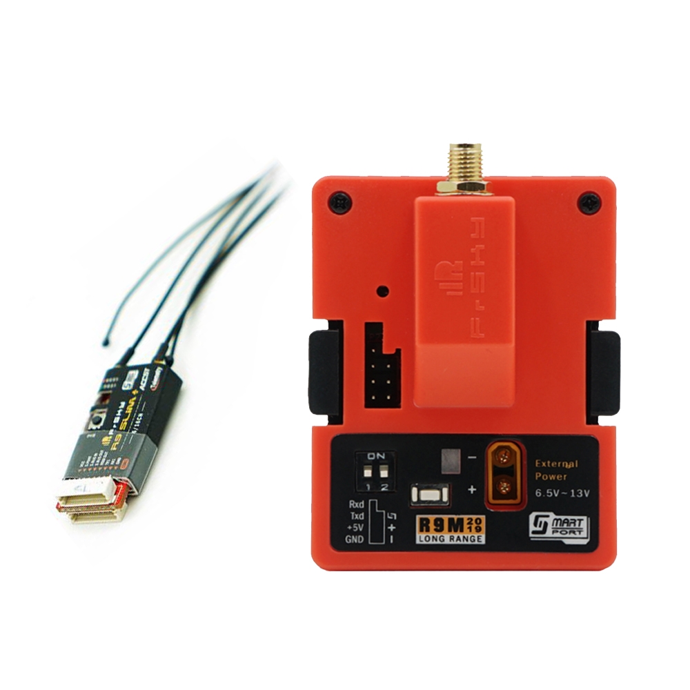 Frsky R9M 2019 900MHz Long Range Transmitter Module & R9 Slim+ Receiver w/ T Antenna Combo