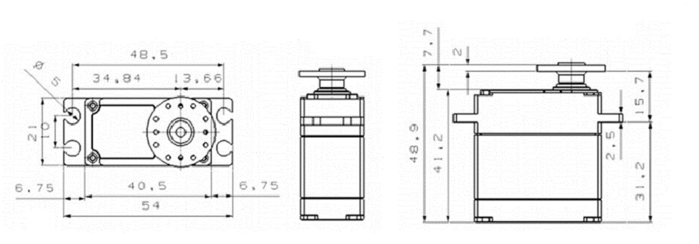 KST X20-8.4-50 Digital Servo 45KG Coreless Metal Gear For RC Robot