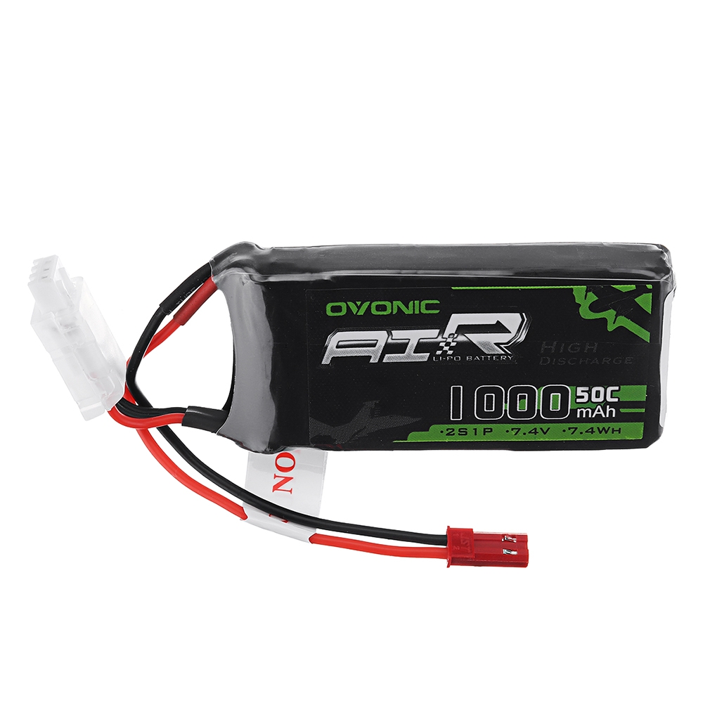 Ovonic 7.4V 1000mAh 50C 2S Lipo Battery JST Plug for RC Airplane