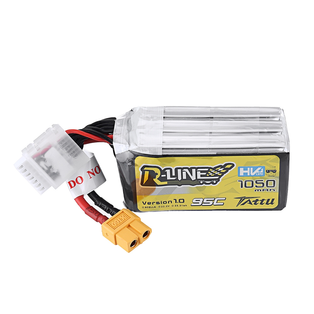 TATTU R-LINE 22,2V 1050mAh 95C 6S Lipo Batteri XT60 Plug för RC Racing Drone