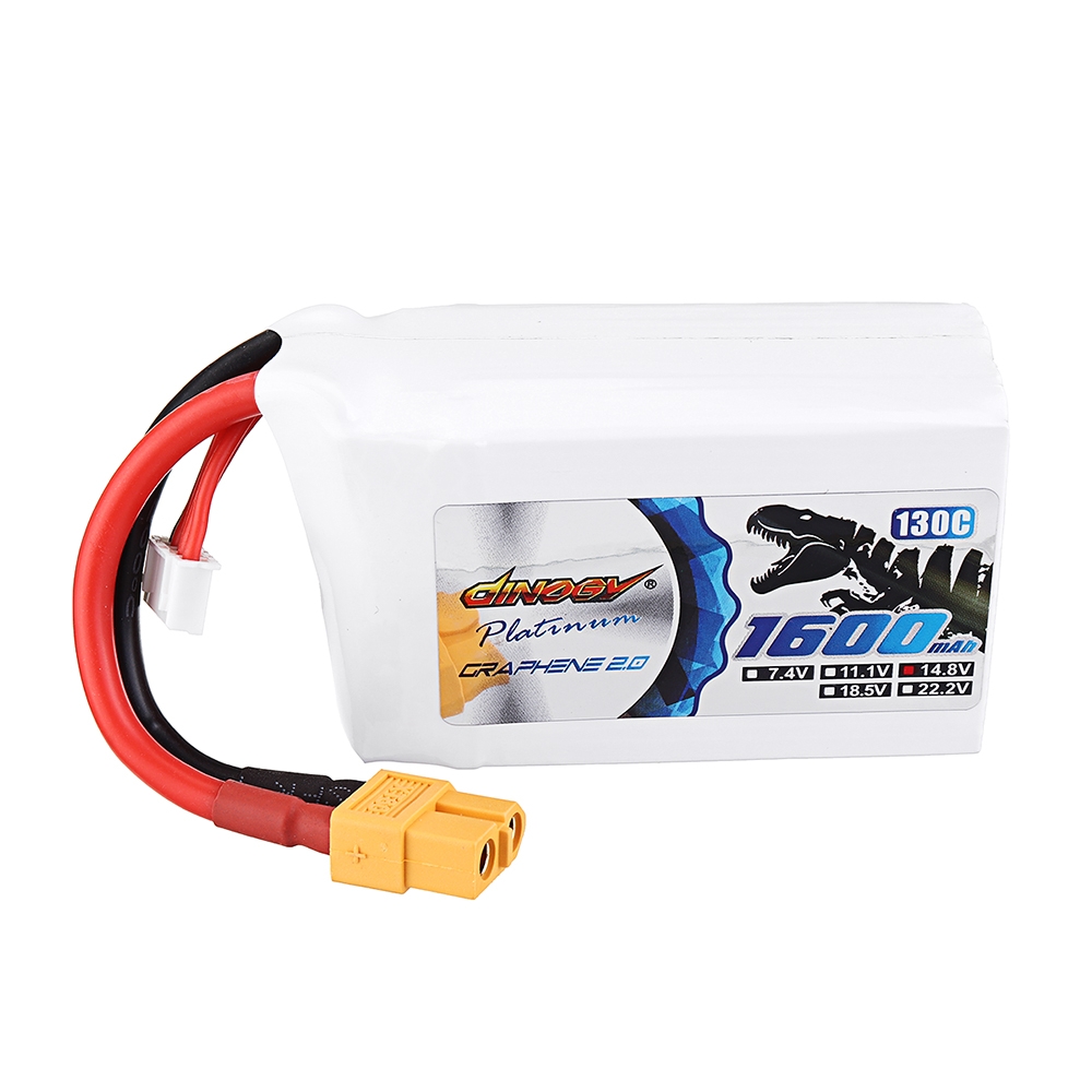 DINOGY ULTRA GRAPHENE 2.0 14.8V 1600mAh 130C 4S Lipo Battery XT60 Plug for RC Drone