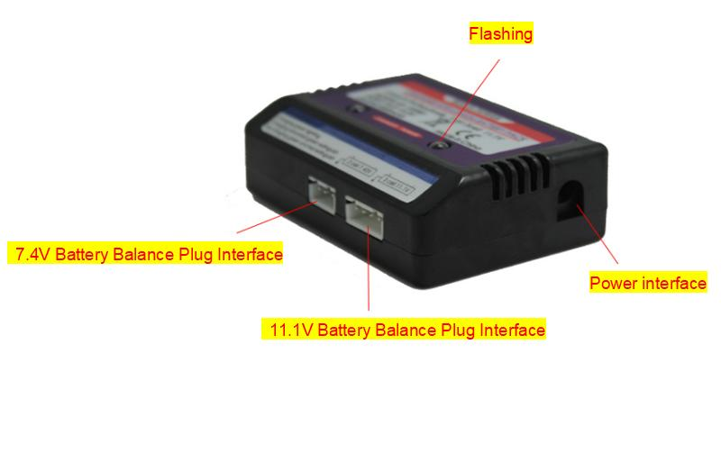 B3 10W vekselstrømadapter for vekselstrømadapter for 3S / 2S-3S 7.4V 11.1V LiPo litiumbatteri