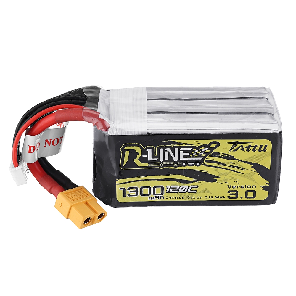 TATTU R-LINE Version 3.0 22.2V 1300mAh 120C 6S1P Lipo Battery for RC Racing Drone