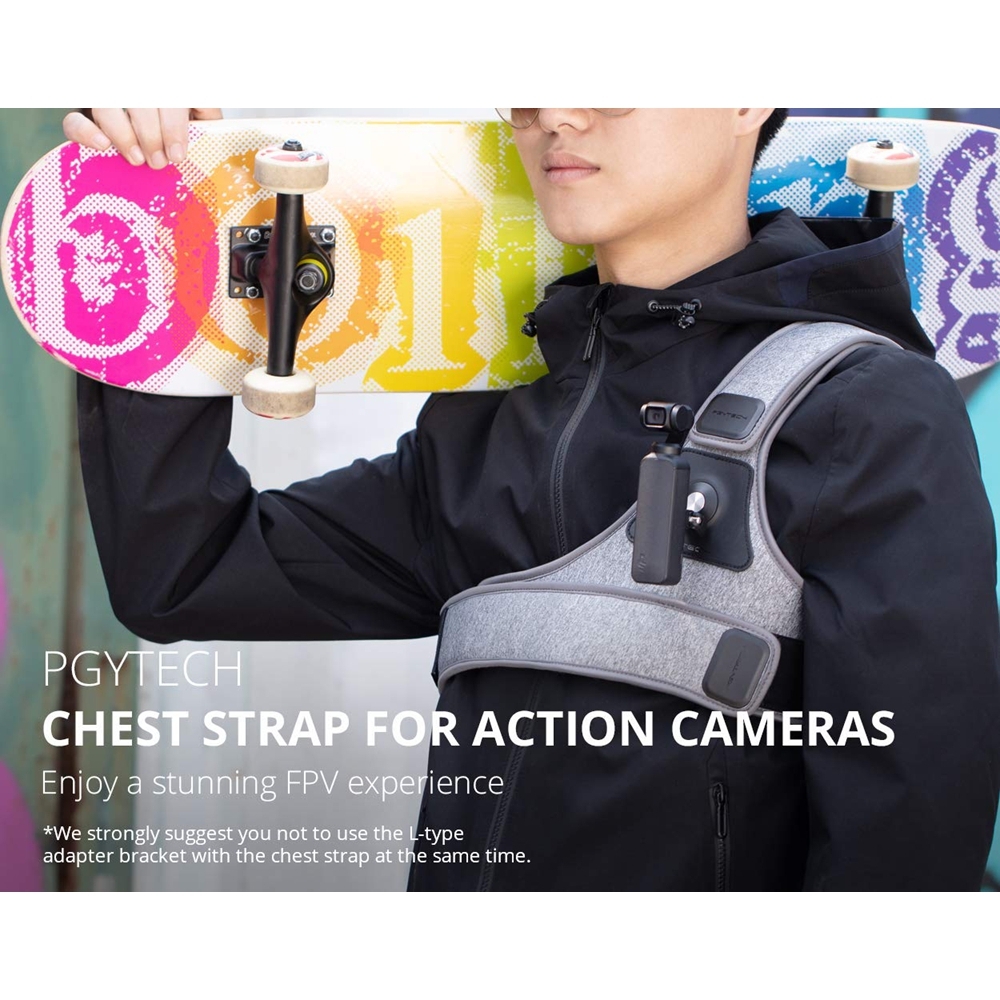 PGYTECH Adjustable Chest Strap Harness Bracket Mount for DJI Osmo Pocket Gimbal Gopro Series
