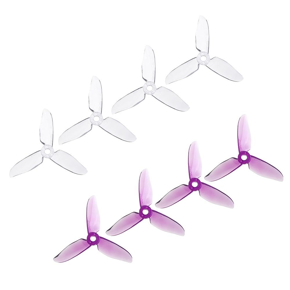 4 Pairs Eachine X140HV FPV Racing Drone Spare Part T3056C 3x5.6x3 3-blade Propeller CW CCW Purple Transparent