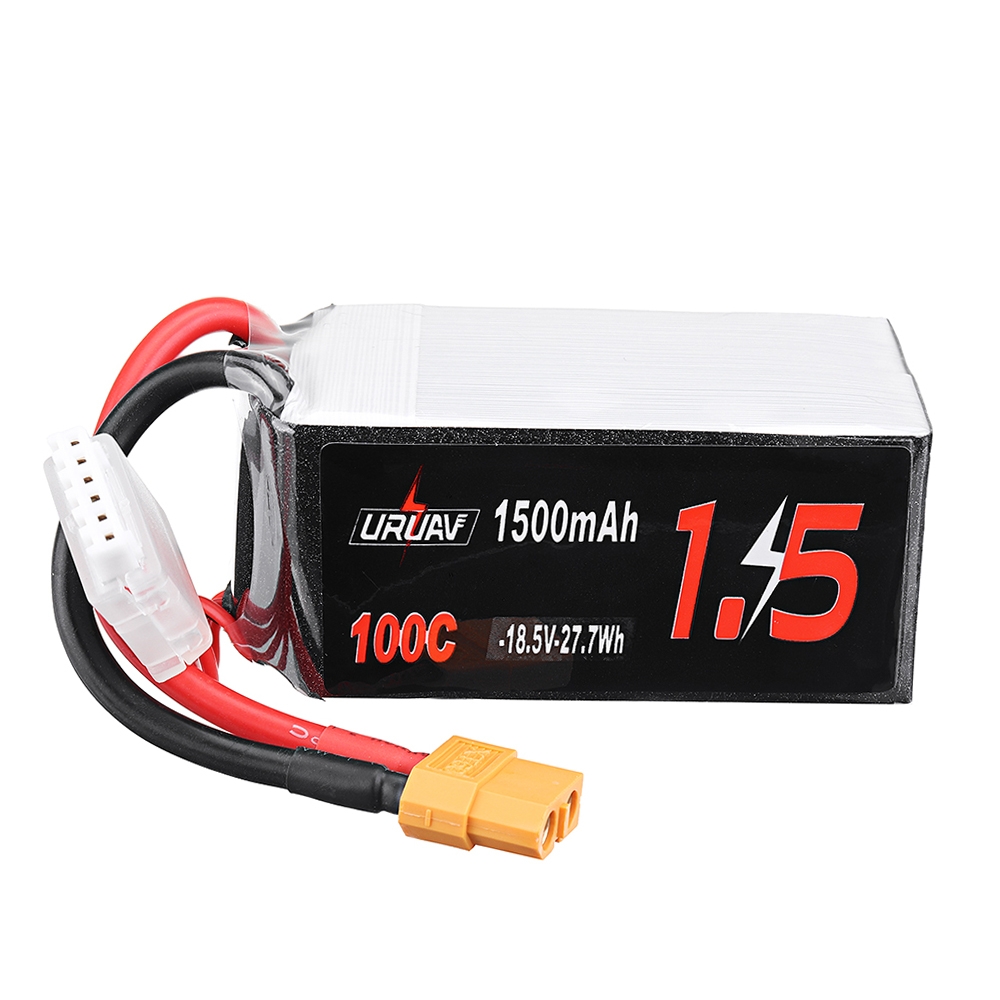 URUAV 18.5V 1500mAh 100C 5S Lipo Battery XT60 Plug for FPV Racing Drone