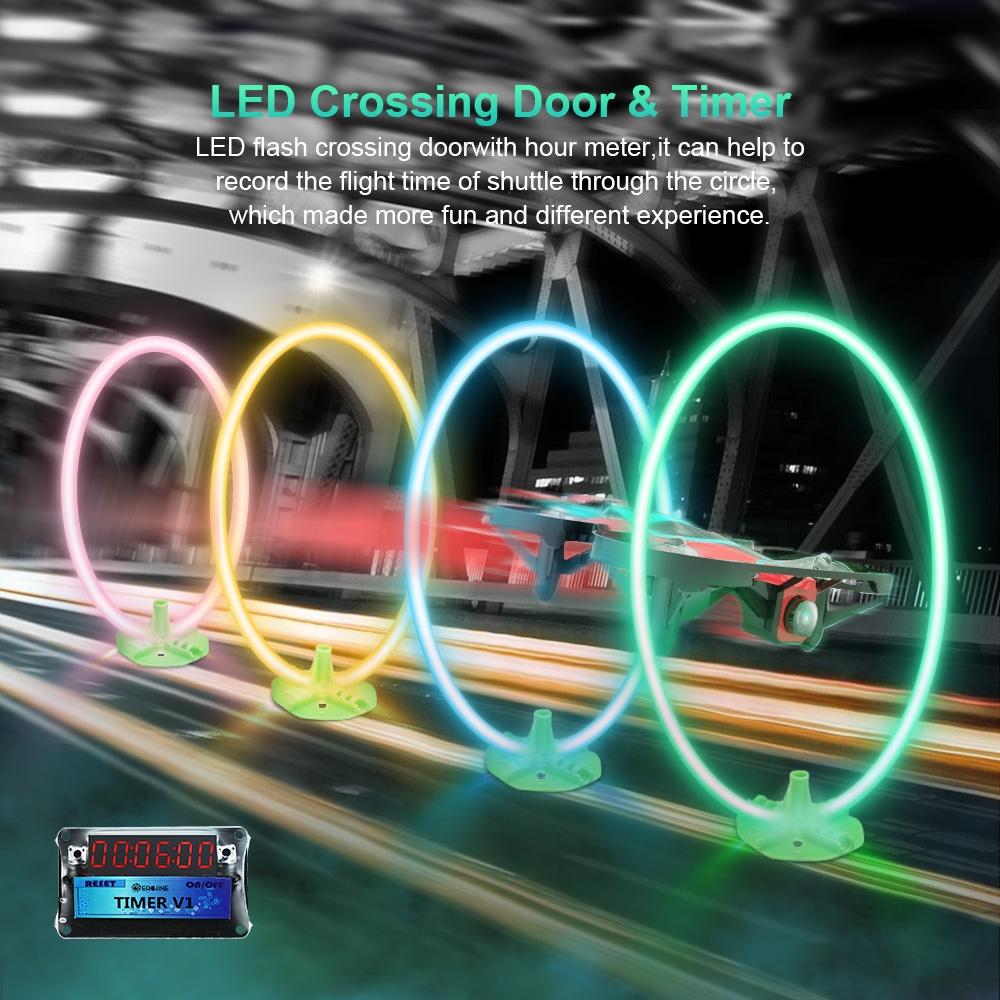Eachine LED Flash Racing Circle Crossing Through Door Track with Hour Meter Timer for E013 Plus FPV Racer Drone - Photo: 1
