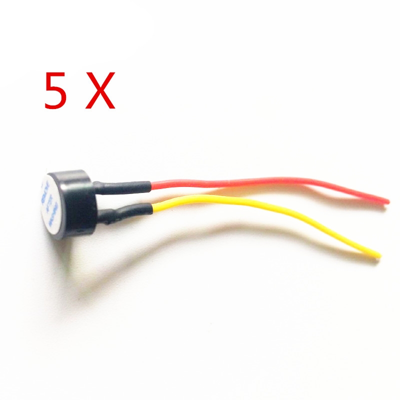 5 PCS Super Mini 9x5.5mm 5V Alarm Buzzer w/ 60mm Cable for LDARC Flyegg 100 130 FPV Racing Drone