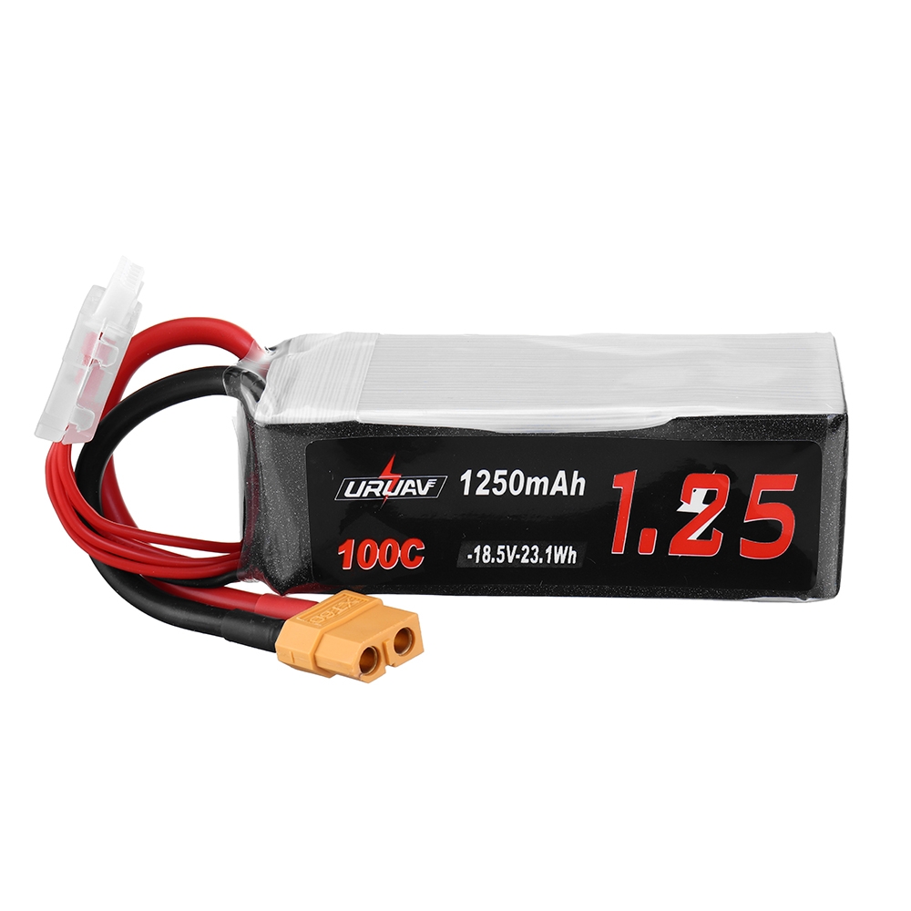 URUAV 18.5V 1250mAh 100C 5S Lipo Battery XT60 Plug for FPV RC Drone