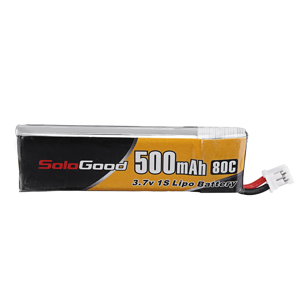 Soldgood 3.7V 500mAh 80C 1S Lipo Battery PH2.0 Plug for FPV Racing Drone