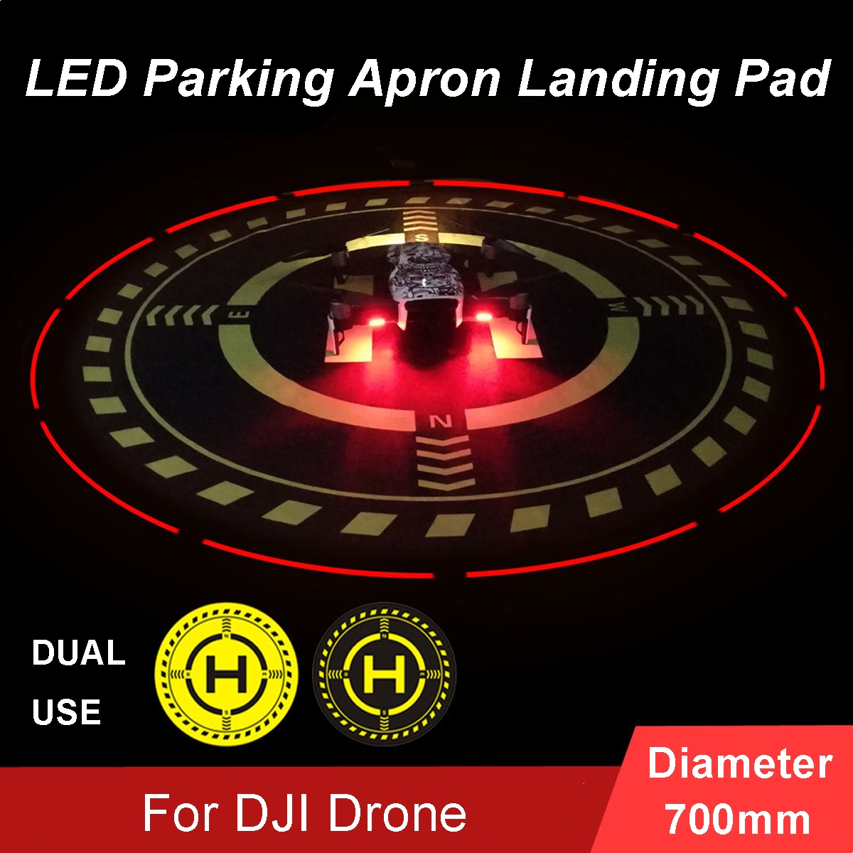 70cm LED Parking Pad Apron Light Night Flying for DJI Mavic Pro Air Yuneec Parrot Drone