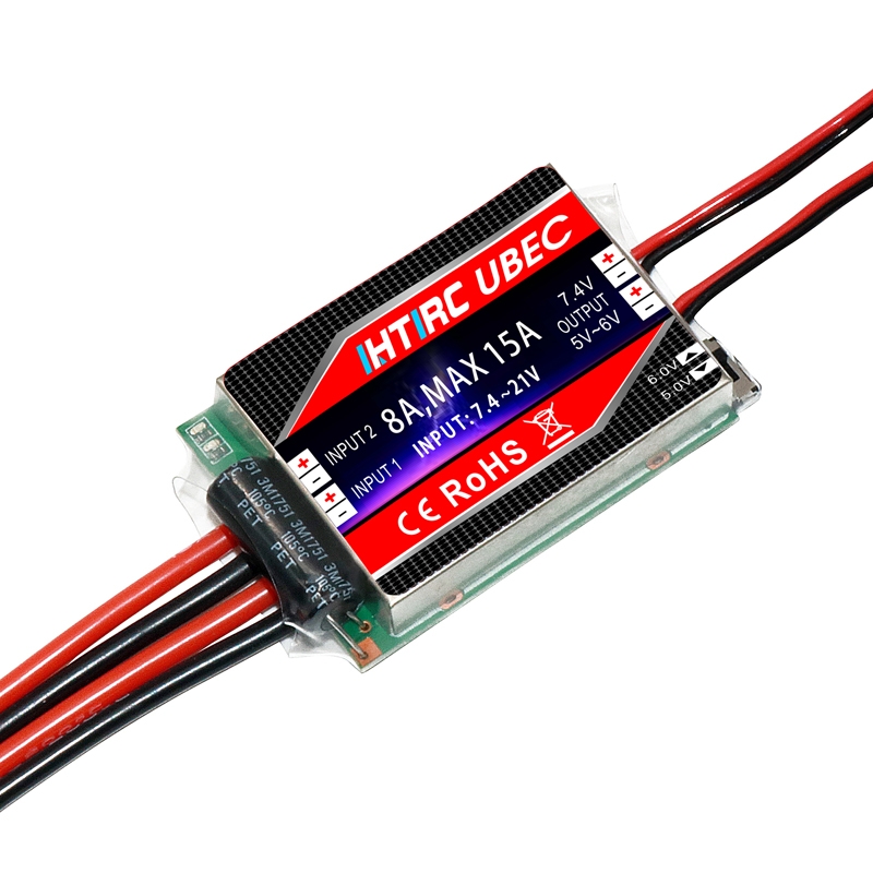 Htirc SBEC UBEC 8A DIDO Brushless ESC Dual Input Dual Output 2S 3S 4S 5S for RC Racing Drone Airplane Aircraft
