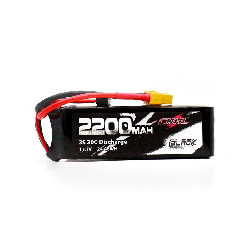 CNHL BLACK SERIES 2200mAh 3S 30C 11.1V Lipo Battery 24.42WH XT60 Plug for RC Drone FPV Racing