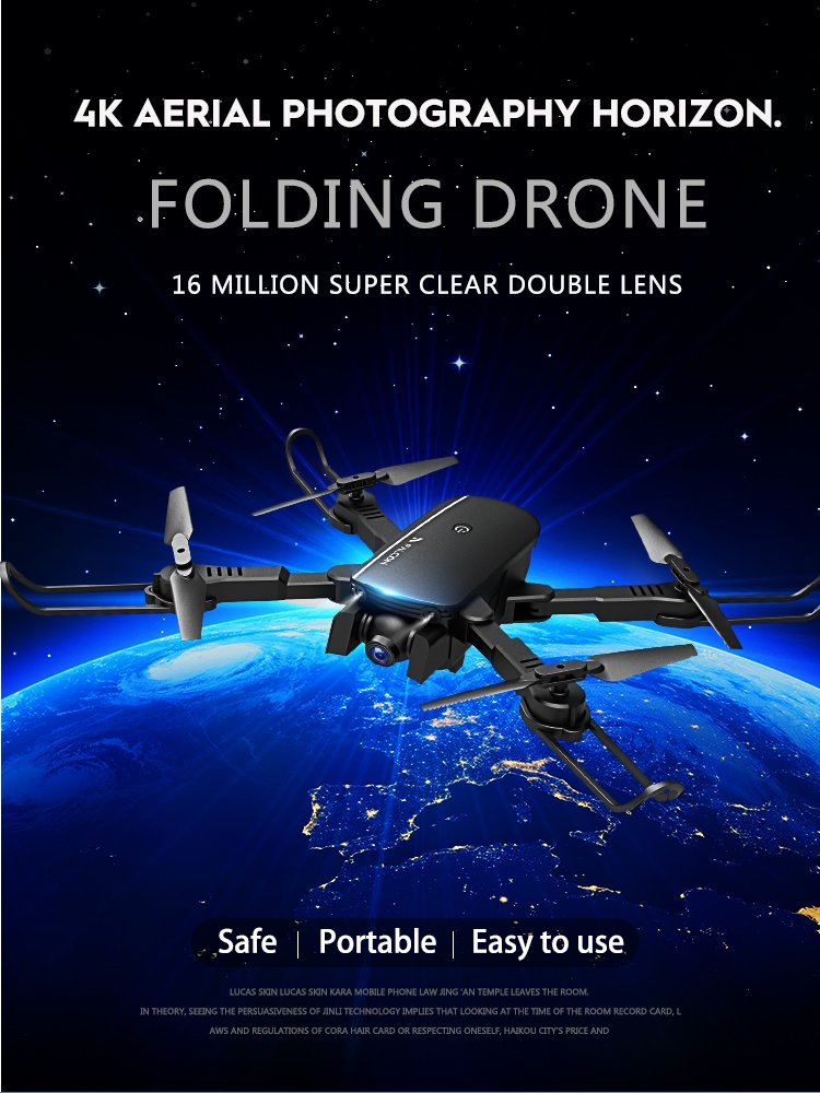 1808 WIFI FPV With 4K Wide Angle Camera Optical Flow Altitude Hold Mode Foldable RC Drone Quadcopter RTF