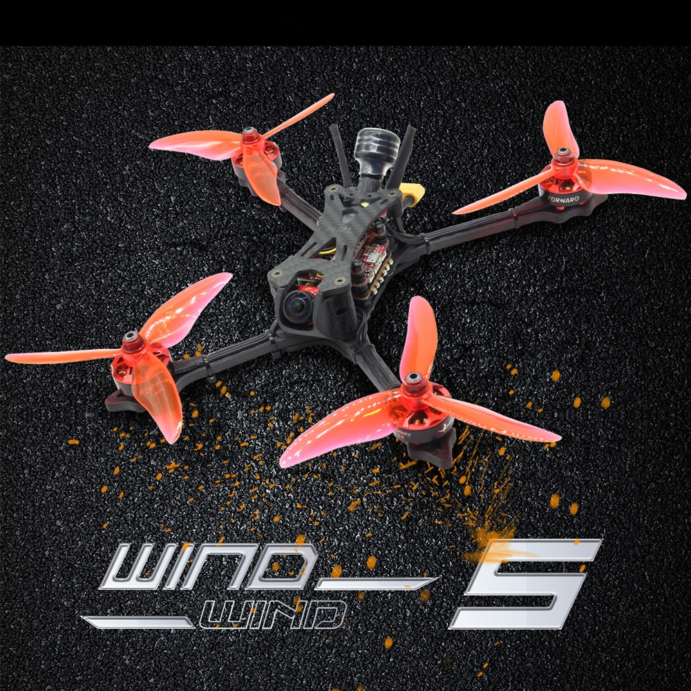 HGLRC Wind5 233mm F7 OSD FD2306 1600KV 6S 5 Inch FPV Racing Drone PNP BNF w/ Caddx Ratel 1200TVL Camera