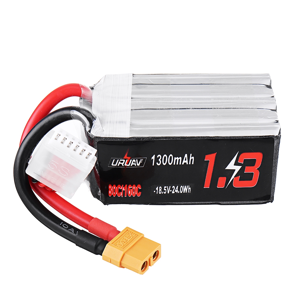 URUAV 18.5V 1300mAh 80C/160C 5S XT60 Plug Lipo Battery for FPV RC Drone