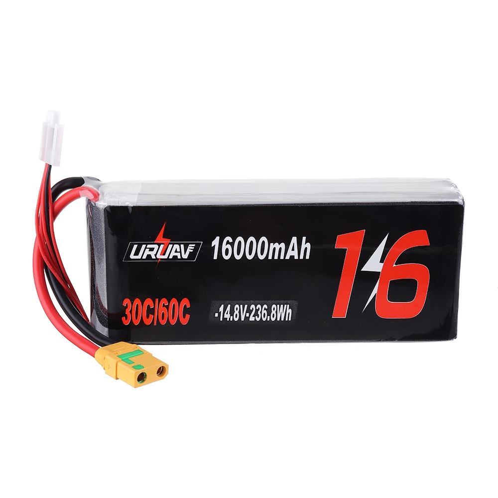 URUAV 14.8V 16000mAh 30/60C 4S Lipo Battery XT90 Plug for RC Quadcopter Agriculture Drone