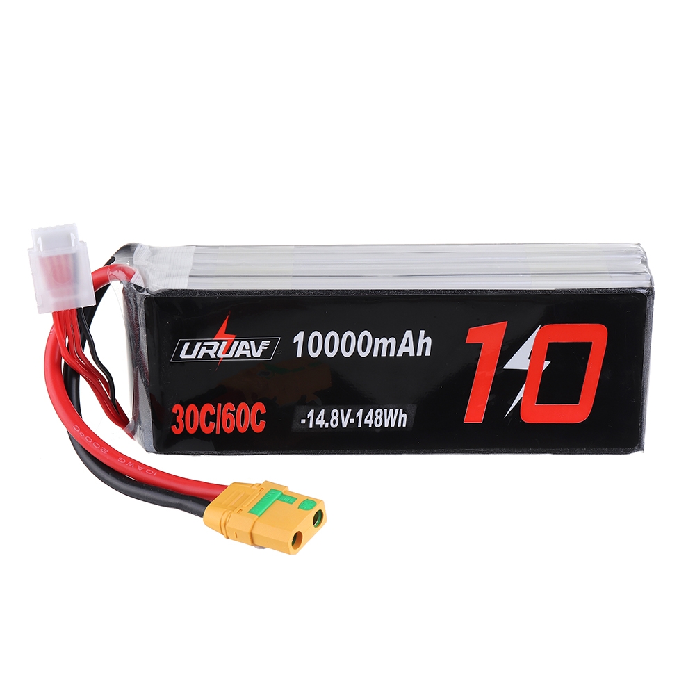 URUAV 14.8V 10000mAh 30/60C 4S Lipo Battery XT60 Plug for FPV RC Quadcopter Agriculture Drone