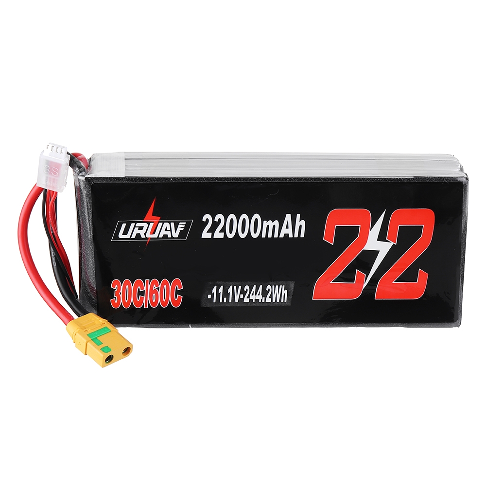 URUAV 11.1V 22000mAh 30/60C 3S Lipo Battery XT90 Plug for Quadcopter Agriculture Drone