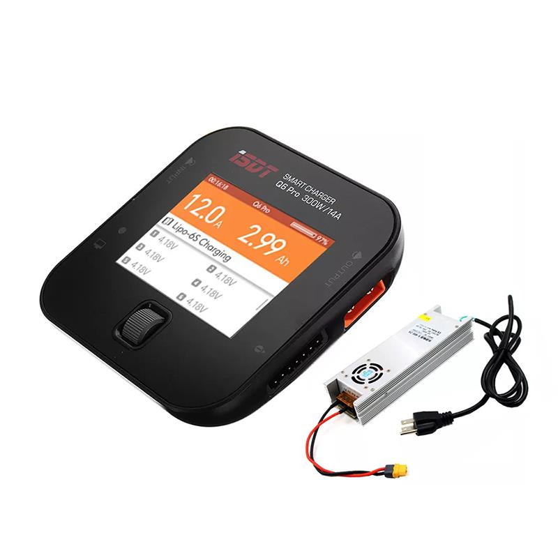 ISDT Q6 Pro BattGo 300W 14A Pocket Lipo Battery Balance Charger With LANTIAN 400W Power Supply Adapter