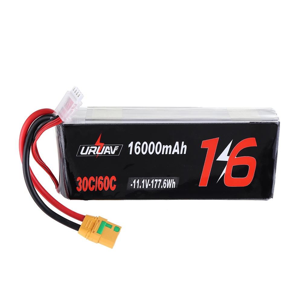 URUAV 11.1V 16000mAh 30/60C 3S Lipo Battery XT90 Plug for RC Quadcopter Agriculture Drone