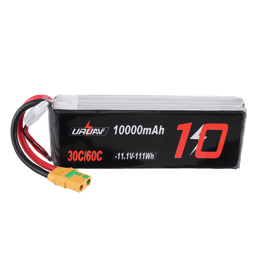 URUAV 11.1V 10000mAh 30/60C 3S Lipo Battery for FPV RC Quadcopter Agriculture Drone