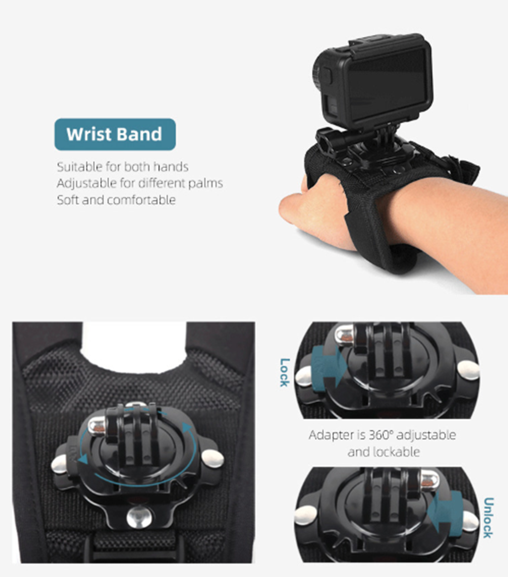 Sunnylife Wrist Strap Band Wristband With 1/4 Adapter for DJI OSMO ACTION Sport Camera Spare Part