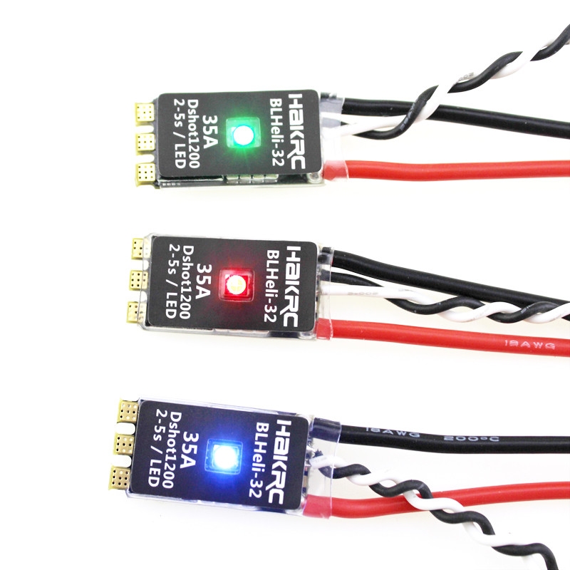 Summer Prime Sale HAKRC BLHeli_32 Bit 35A 2-5S ESC Built-in LED Support Dshot1200 Multishot for FPV RC Drone