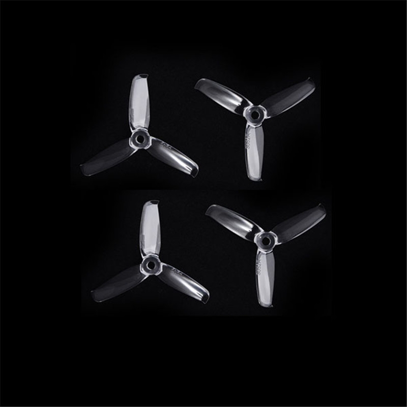 Summer Prime Sale 2 Pairs Gemfan Flash 3052 PC 3-blade Propeller 5mm Mounting Hole for 1306-1806 Motor RC FPV Racing Drone Transparent