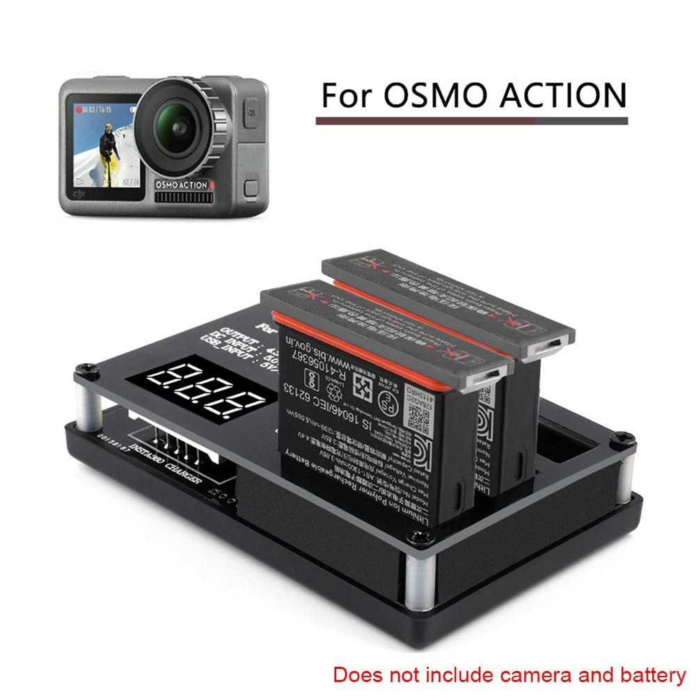 1 For 3 Rechargeable Lithium Lipo Battery Charger With Adapter for DJI OSMO Sport Action Camera