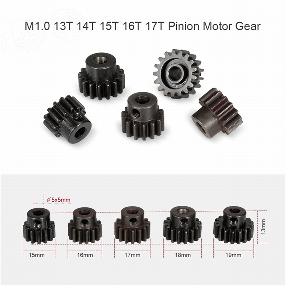 5PCS ZD Racing 8195 M1 13T 14T 15T 16T 17T Pinion Motor Gear for 9116/V3 9020-V3 9021-V3 9203 1/8 RC Car Parts