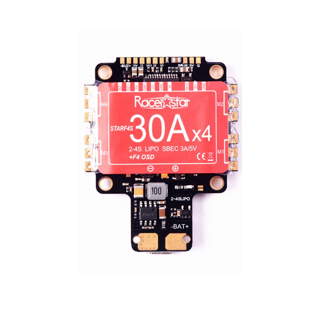 Summer Prime Sale Racerstar StarF4S 30A BL_S Dshot 4in1 ESC AIO F4 OSD Flight Controller w/ BEC Current Sensor