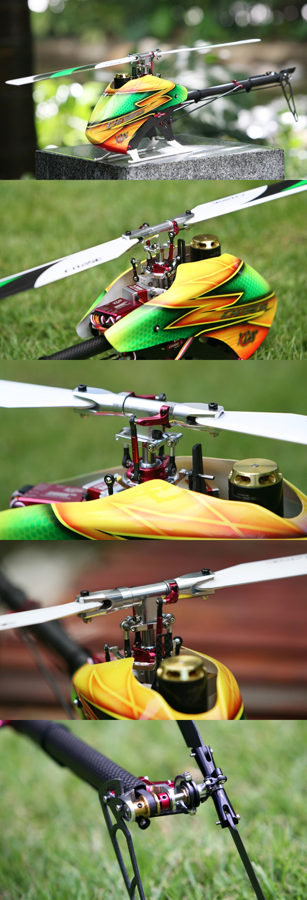 KDS Chase' 360 V2 6CH 3D Flying Flybarless RC Helicopter Kit