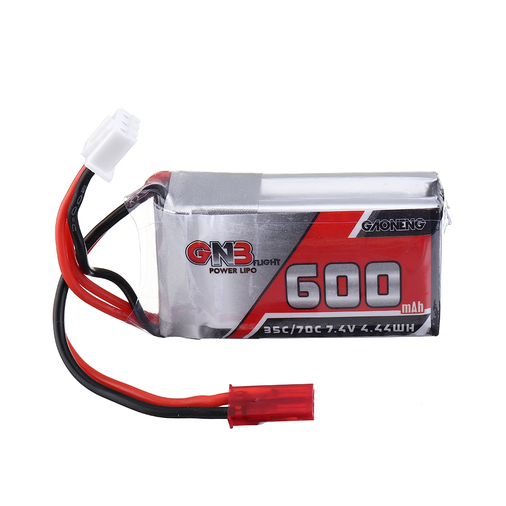 Gaoneng GNB 7.4V 600mAh 35C 2S Lipo Battery JST Plug for FPV RC Drone