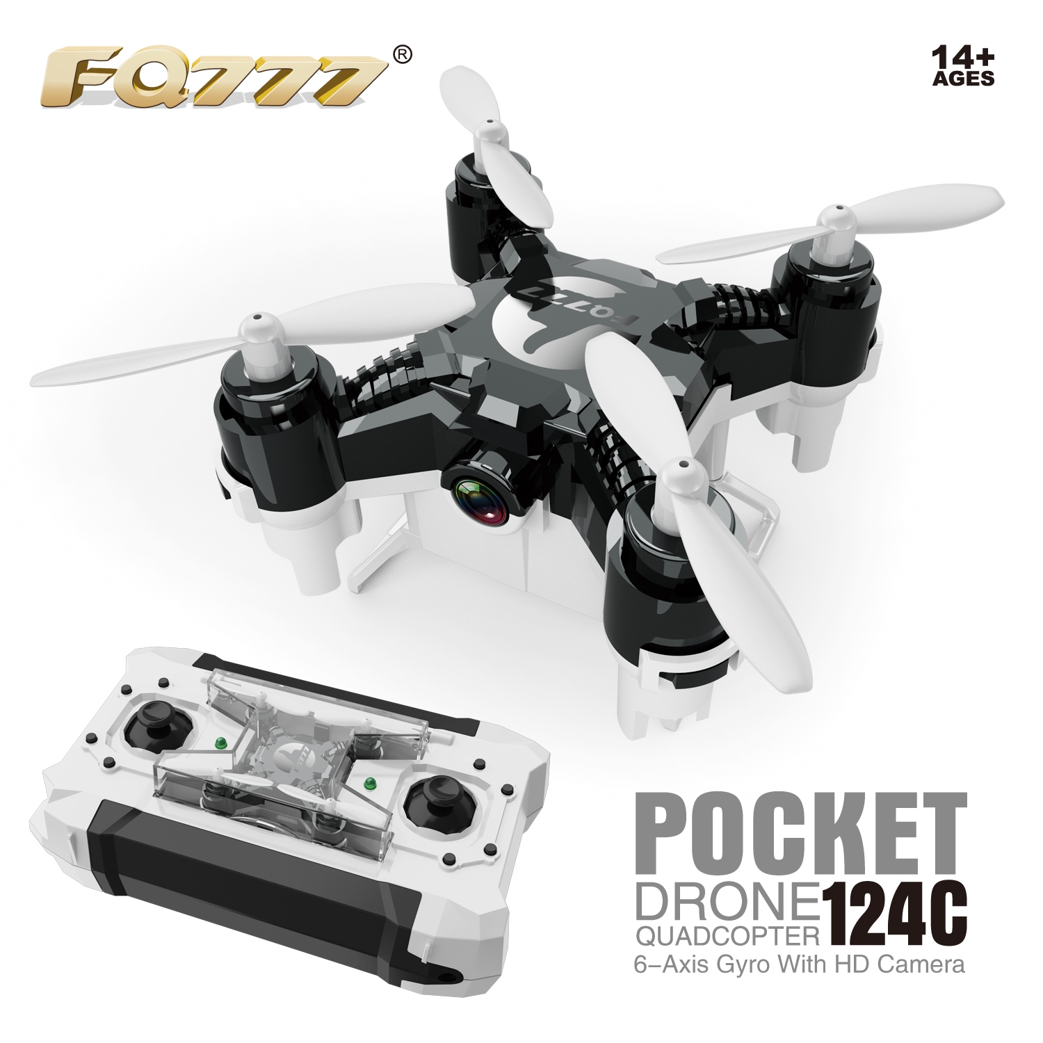 FQ777-124C MINI With 2.0MP HD Camera With Switchable Controller RC Quadcopter RTF