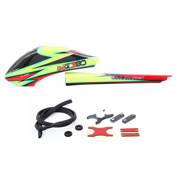 ALZRC Devil 380 FAST Handmade 3K Pure Carbon Fiber Painting Canopy