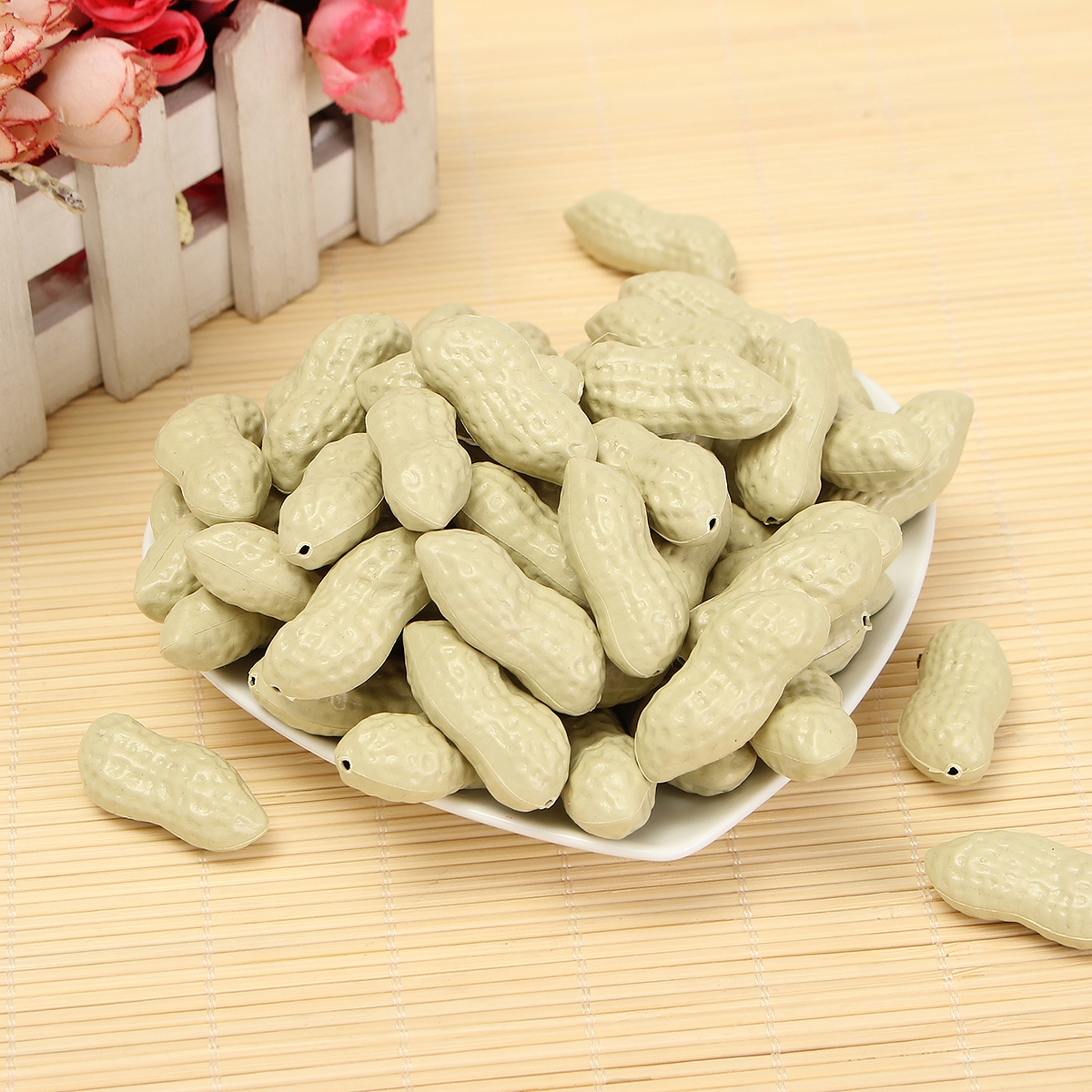 100PCS Fake Peanut Plastic Artificial Food House Party Kitchen Decor