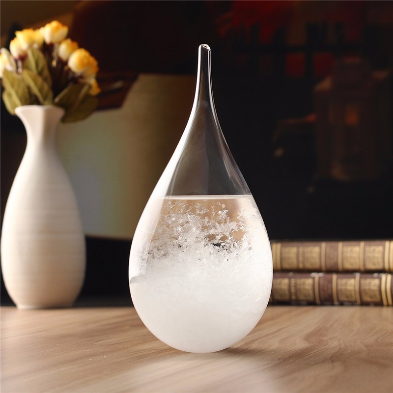 Weather Forecast Crystal Drops Water Shape Storm Glass Home Decor Christmas Gift